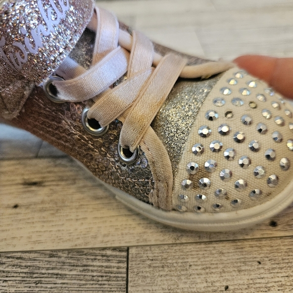Skechers Twinkle Toes Twinkle Sparks Sequin Flash Toddler Pink Sparkle Size 9 - Picture 11 of 11